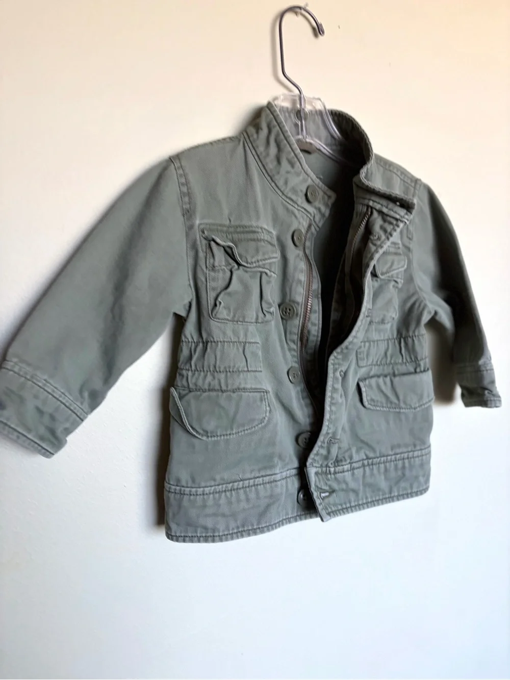 Baby GAP Toddler Military-Style Cargo Jacket Army Green Size 18-24 Months